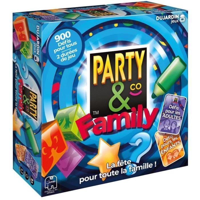 Party&Co Family - Jeu de société - DUJARDIN - Mime dessinez répondez à des questions loufoques en famille !