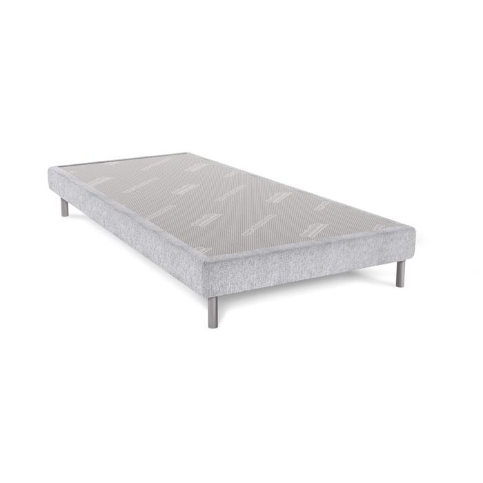 Sommier à lattes fixes tapissées - DUNLOPILLO - Somnilat - 90 x 200 cm - Gris perle Sommier à lattes fixes tapissées - DUNLOPILLO - Somnilat - 90 x 200 cm - Gris perle
