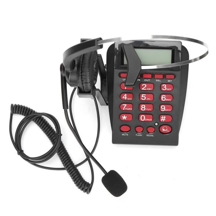 Casque Téléphone Filaire Anti-bruit DUOKON - Modèle H360D-2.5VA