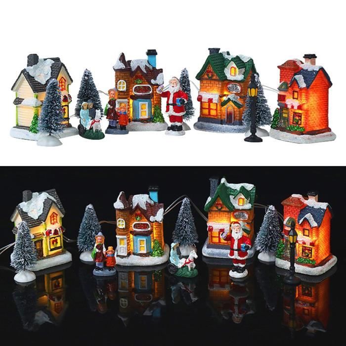 Ensemble de village de Noël Décoration de Centre de Table de Village de
