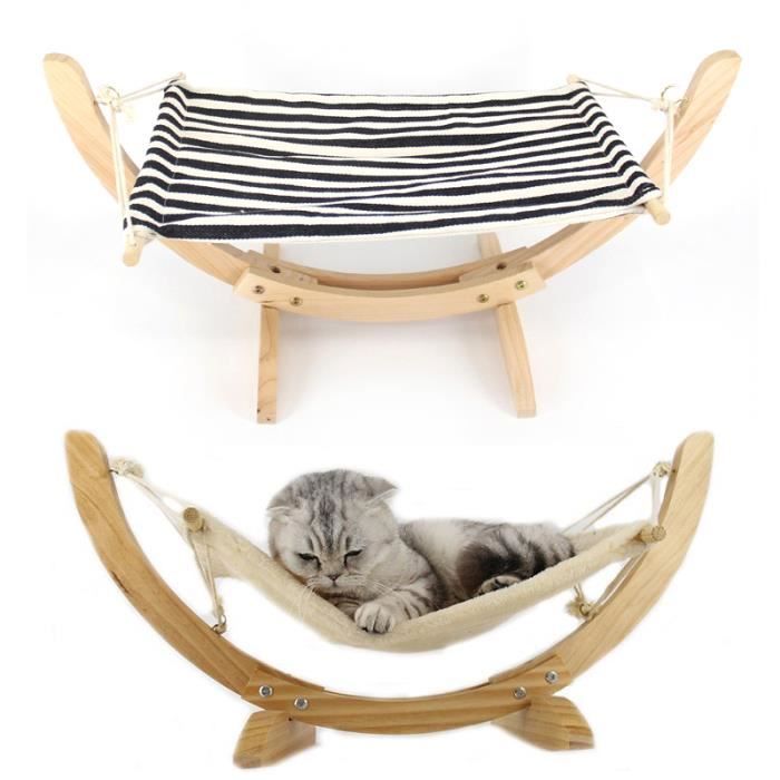 Lit Couchage Suspendu En Coton De Molleton Hamac Pour Chat En Bois Cdiscount