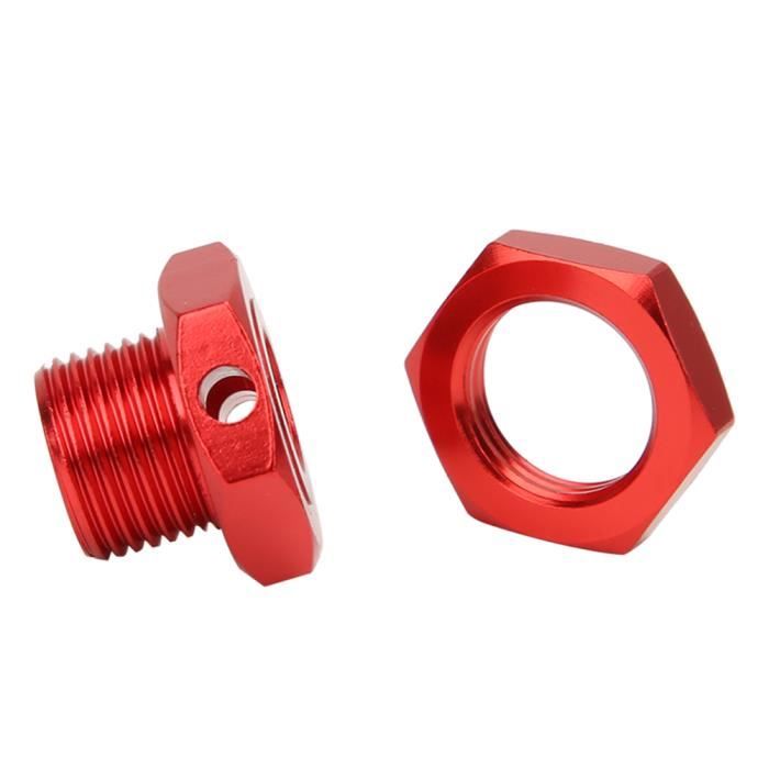 KEEDA Lot 4 Écrous Hexagonaux M17 En Alliage Aluminium – 17 Mm, Filetage 1,0 Mm – Pour Voiture RC 1/8 HSP Redcat Himoto (Bleu)