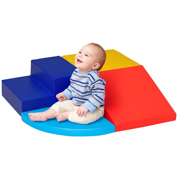 IGLU Soft Play Corner Climber - 5 Modules Motricité En Mousse Pour Enfants 9-18 Mois