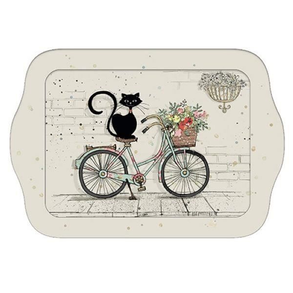 PETIT PLATEAU DE SERVICE INDIVIDUEL BUG ARTS CHAT CYCLISTE - KIUB