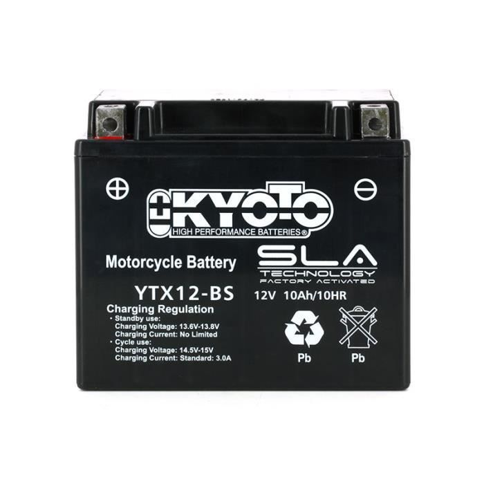 Batterie SLA Kyoto pour Moto Aprilia 1000 RST Futura 2001 à 2005 YTX12-BS / 12V 10Ah