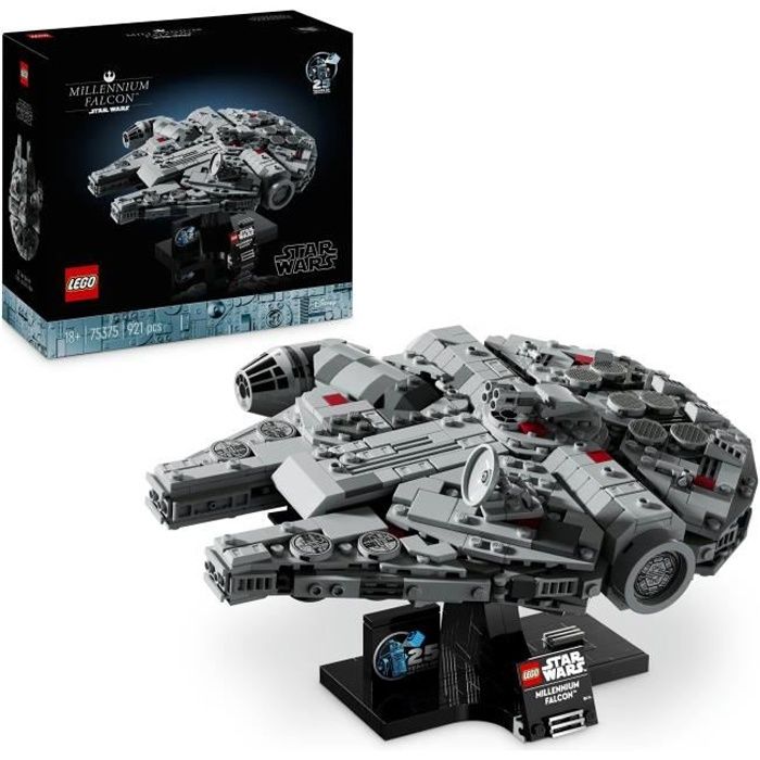 LEGO Star Wars 75375 Millennium Falcon Set de Construction Vaisseau Spatial Adultes