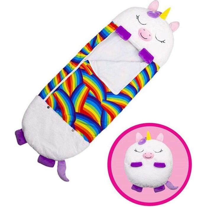 Happy Nappers, Licorne, L'oreiller 2 en 1 Qui Se transforme en Sac de  Couchage - Vu à la Télé, Large - Dimension Ouvert 160 x 60 A1 - Cdiscount  Sport