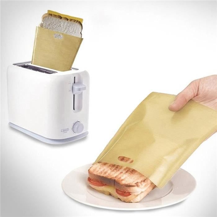 Toastabags Lot De 2 Sachets De Cuisson Réutilisables Pour Toasts Et Sandwichs - Dorés