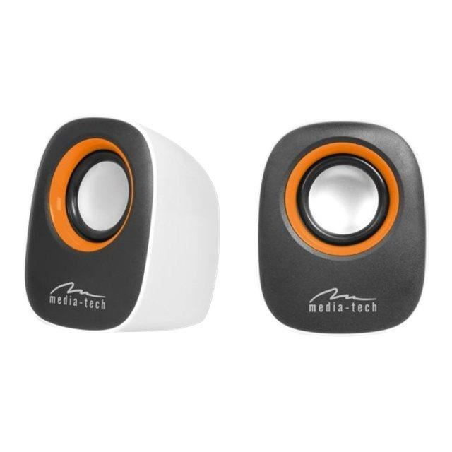 Enceintes PC / Stations MP3 MEDIA-TECH MT3137 - Puissance 6W - Blanc