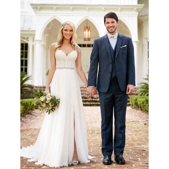 robe de mariée fendue devant