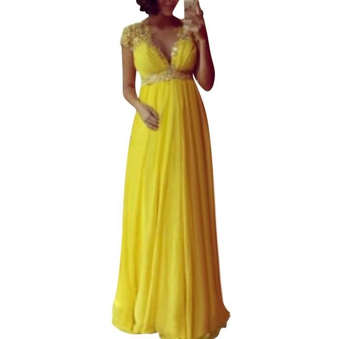 robe soiree jaune