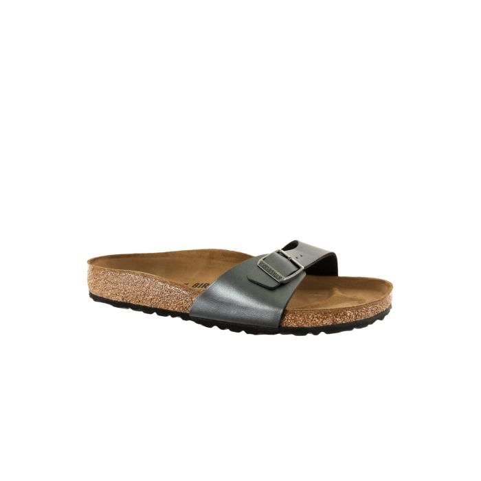 Sandales Birkenstock Madrid Metallic Black Femme Marque
