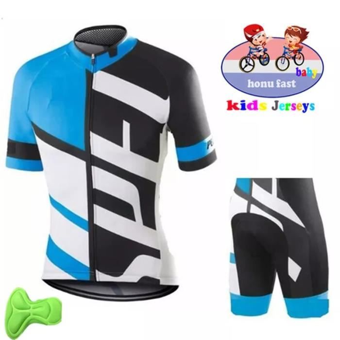 Ensemble Cyclisme Homme - Maillot Manches Courtes + Short Rembourré - Taille S à 5XL, Polyester - Neuf Avec étiquettes