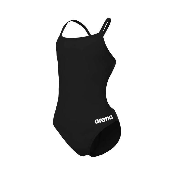 Maillot de bain 1 pièce fille Arena Team Challenge Solid - black white