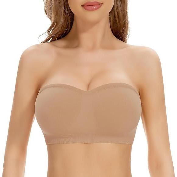 Soutif Sans Bretelle Soutien-gorge Bandeau Femme Joyshaper - Sans Armatures Push Up Sous-vêtement épaules Dénudées