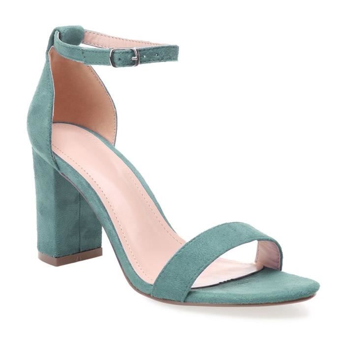 sandale talon verte