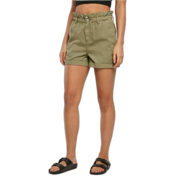 Short En Jean Bullhead Denim Co Femme - Taille Haute Taille 7 - Vert Kaki - Occasion Très Bon état