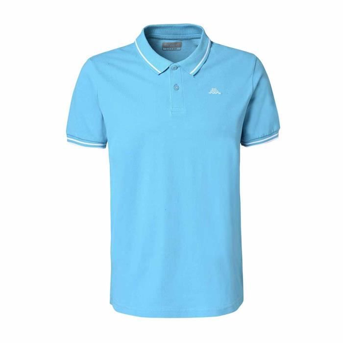 Polo Multisport - Ezio Sportswear - Homme - Bleu turquoise, blanc - Manches courtes - 100% coton