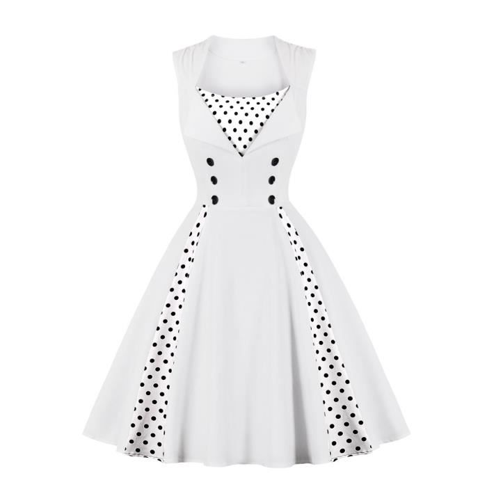 Aragallant Robe Année 50 Femme, Robe Rockabilly Femme Set, Années 50 Costume Accessoires avec Gant Oreille Bandeau Lunettes Écharpe, Costume Annee 50 Femme pour Déguisements Carnaval (Rouge, L