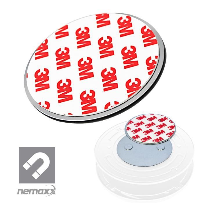 Lot De 10 Aimants Adhésifs NEMAXX NX1 - Support Pour Détecteur De Fumée - Argent