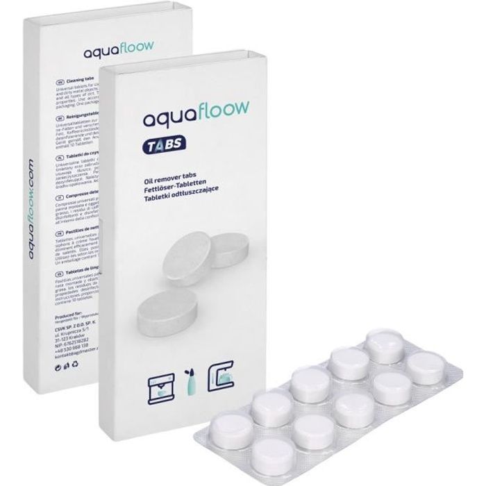 AquaFloow Tabs Lot de 10 pastilles de nettoyage pour machines à