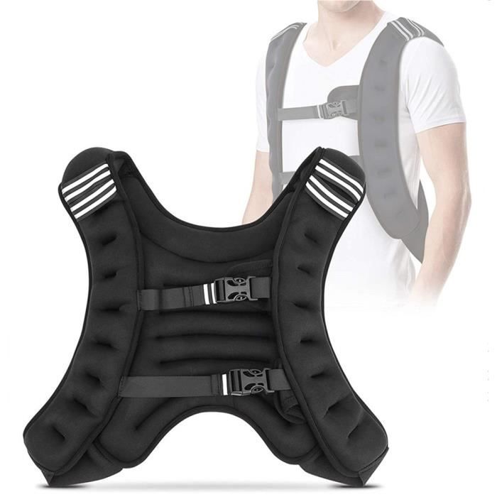 Gilet Lesté ZELUS - 20 Lb (9 Kg) - Noir - Ajustable - Neuf