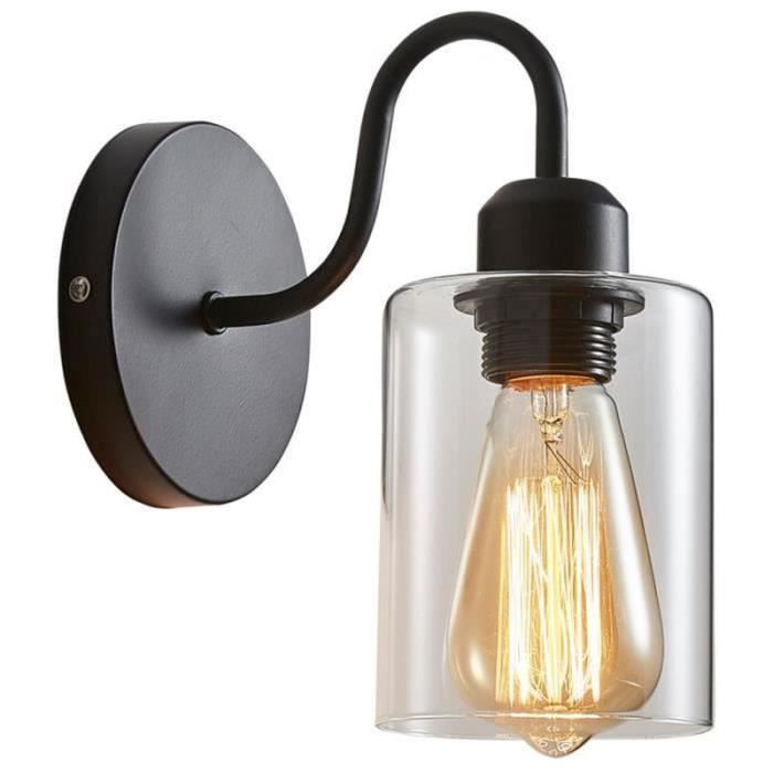 Lampes Murales Rétro En Fer Forgé - Appliques Beiges En Métal Et Tissu Pour Chambre - Paire