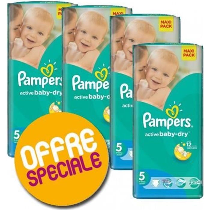 84 Couches Pampers Active Baby Dry taille 5 Cdiscount Puériculture