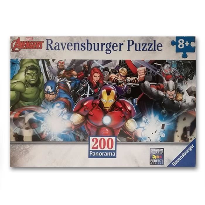 Puzzle 200 pièces panoramique - RAVENSBURGER - Avengers - Dessins ...