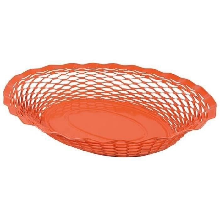 ROGER ORFEVRE - Corbeille pain Vintage ovale orange 30x24 cm