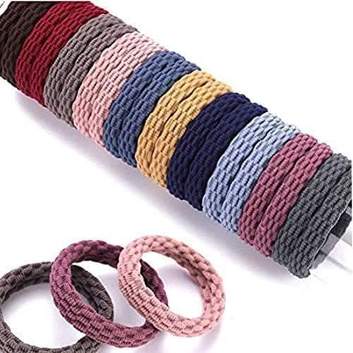 10 pièces nœud bébé fille bandes de cheveux pompon enfants élastiques bandes de caoutchouc