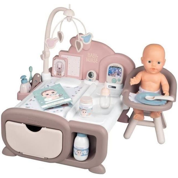 Smoby - Baby Nurse : La Grande Maison des Bébés + Valise Nursery 3 en 1 