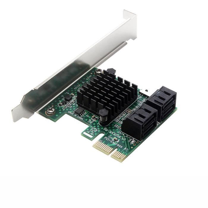 PCI-E CHIPSET MARVELL 88SE9215 KALEA-INFORMATIQUE /© graveur et SSD Carte Contr/ôleur PCI EXPRESS WINDOWS MAC LINUX - 4 PORTS SATA 3 Pour disque dur