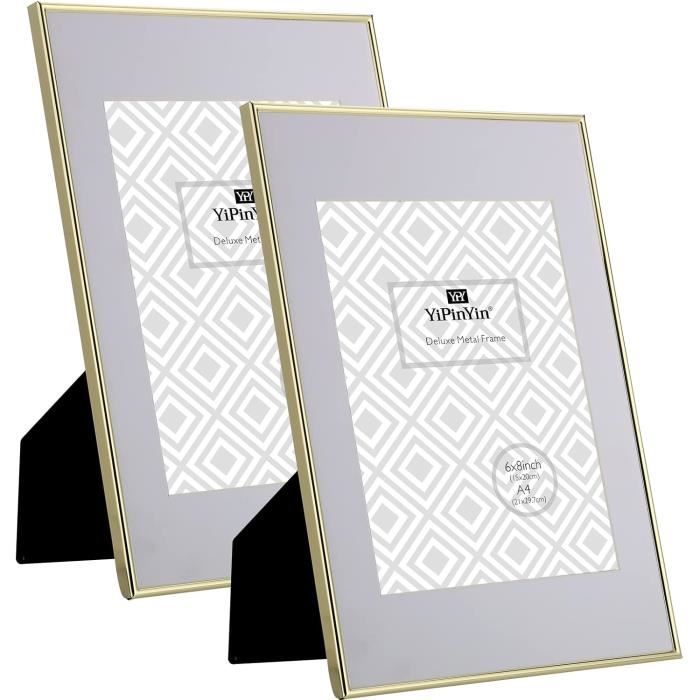 Cadre Photo Acrylique 15x20 Cm - Magnétique, Sans Cadre, Double Face Transparent - Design Moderne