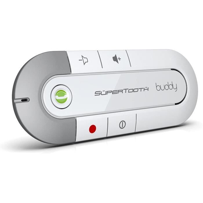 SuperTooth - Buddy - Kit mains-libres Bluetooth pour pare-soleil - Blanc