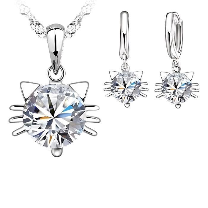 Parure De Bijoux Hello Kitty Pour Enfants Fille - Collier, Bracelet, Boucles D'Oreilles - Neuf Avec étiquettes