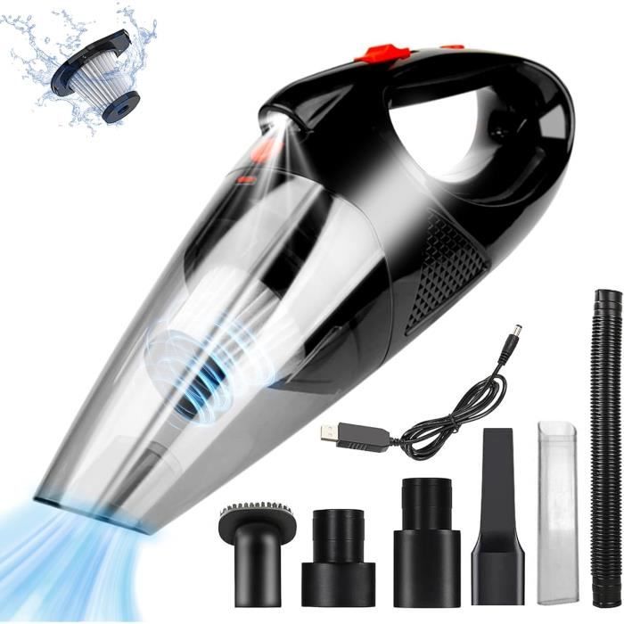 Aspirateur à Main Portable 120W Sans Fil - Rechargeable, Sans Sac, Pour Voiture Et Maison