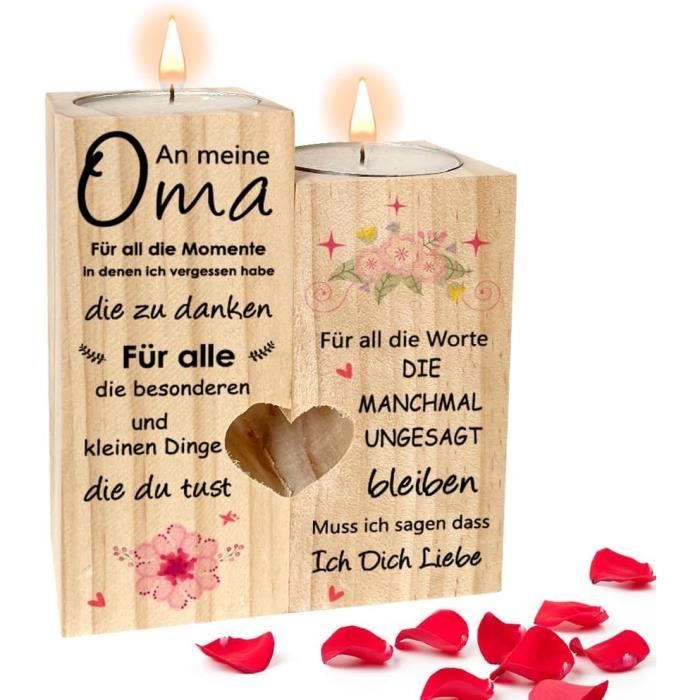 Photophore En Bois Cœur - Décoration Romantique Pour Pâques, Mariage, Baptême - 6