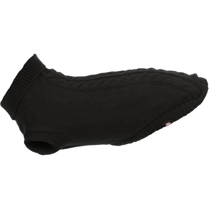 Pull pour chien - Trixie - Kenton - Laine synthétique - Noir - Attaches pour pattes arrières Pull pour chien - Trixie - Kenton - Laine synthétique - Noir - Attaches pour pattes arrières