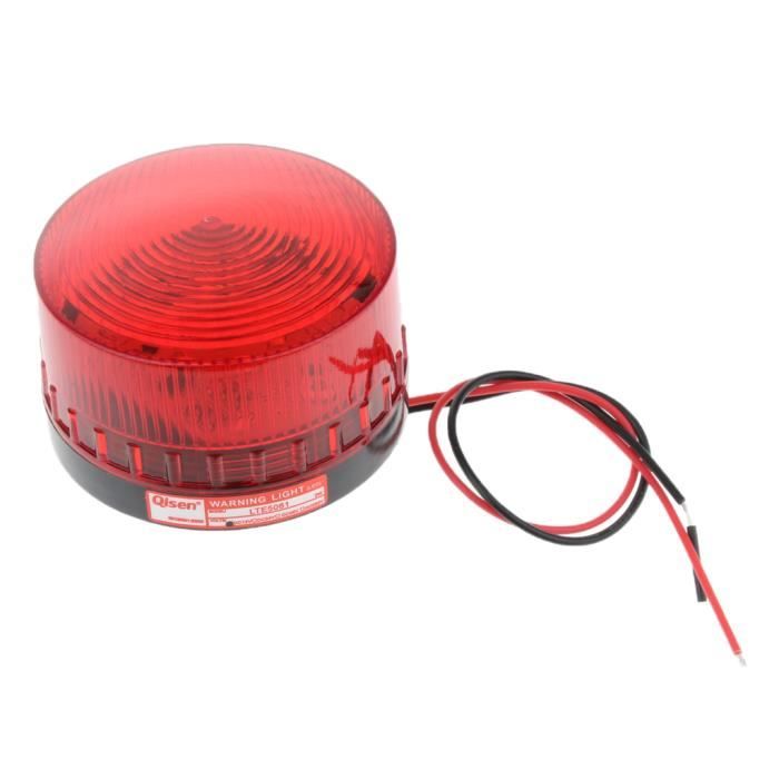 Feux D'avertissement Stroboscopiques Rotatifs Industriels LED Pour Urgence 110 V Ac Rouge Sans Sonnerie