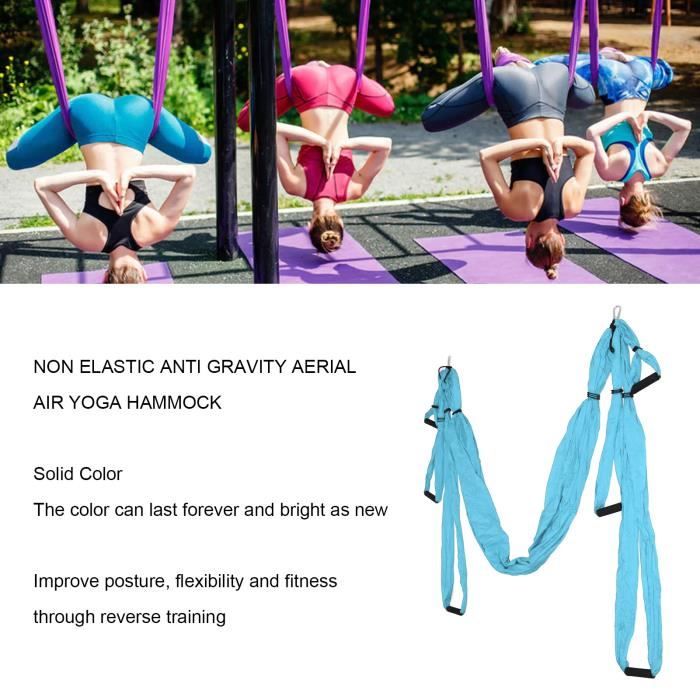 Hamac De Yoga Aérien VEVOR 5x2.8m Bleu - Capacité 1000kg - Neuf