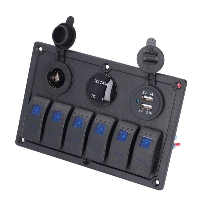 Panneau interrupteur à bascule LED étanche 6 positions 12V-24V Voltmètre Batterie Pour Voiture Marine Bateau Marche/Arrêt acheter à prix bas - livraison gratuite, avis réels avec des photos