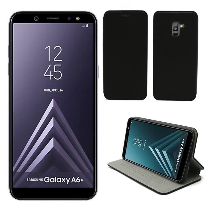 Etui coque Samsung Galaxy A6 PLUS 2018 noir - Hous