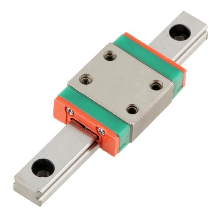 Rail Guidage Linéaire 100mm Avec Bloc Coulissant - Précision H - Pour Automatisation Et DIY