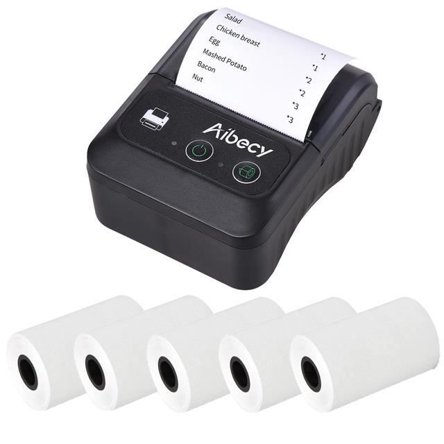 2windeal® Mini Pocket Imprimante thermique Bluetooth avec 5 Rouleaux de  Papier PR Photo/étiquette/mémo cadeau outil bureau VERT - Cdiscount  Informatique