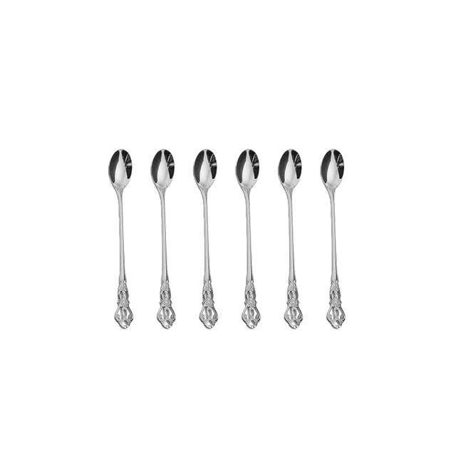 12 Fourchettes à Thé Or - Couverts Acier Inoxydable Meisha Parish Collection - Style Perlé Élégant