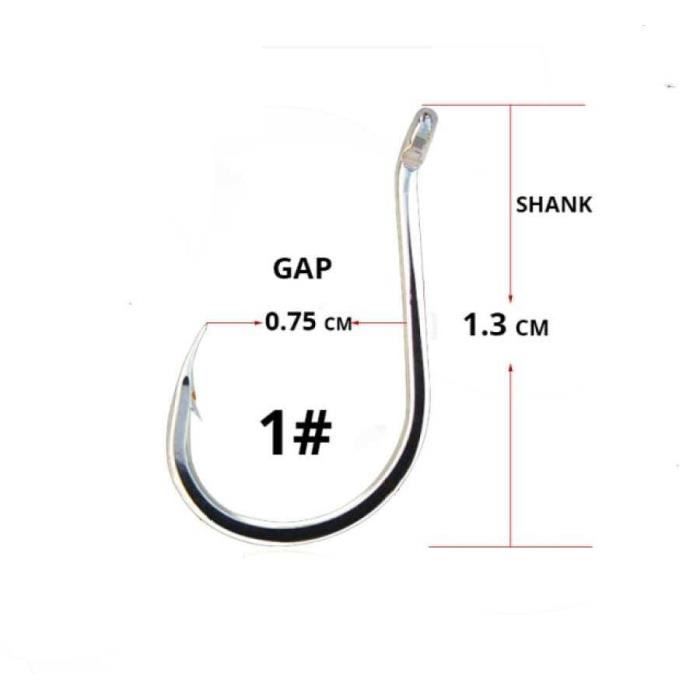 Hameçons de pêche aiguisés en acier à haute teneur en carbone, lot de 500 pièces, taille 2 #, 4 #, 6 #, 8 #, 10 #, 12 #, vente en gros  18