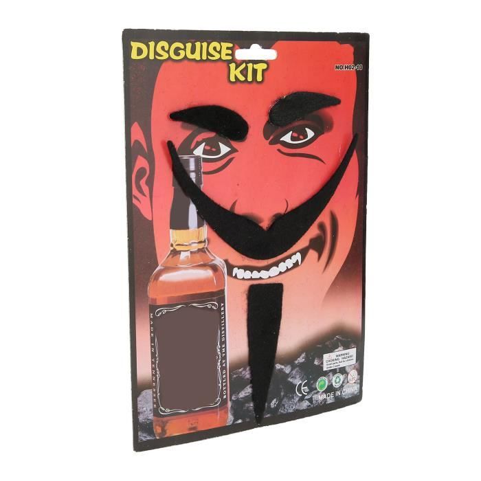 CHGCRAFT 2 Ensemble De Fausses Moustaches Auto Adhésives Sourcils Et Barbes Auto Adhésifs Pour Fournitures De Costumes De Cosplay Fête De Festival D' Halloween