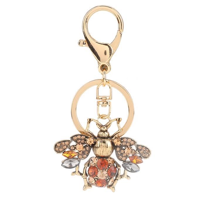 24 Porte-clés Abeille Mignons - Cadeaux Baptême, Communion, Mariage - Souvenirs Événements (Avec Sachets Et étiquettes)