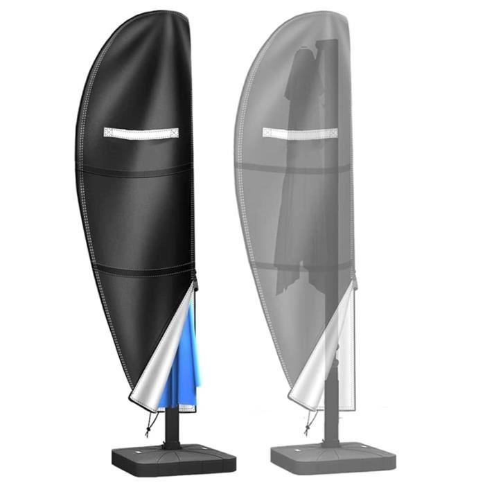 Housse De Protection Pour Parasol De Jardin - Imperméable, Anti-UV, Taille 265x40/70/50 Cm Avec Tige Télescopique